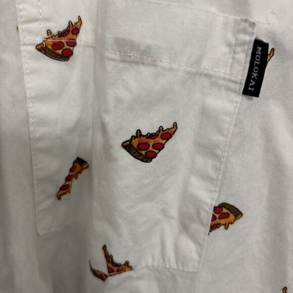Molokai Surf Co. Pizza Button Down Mens Sz XL - Picture 4 of 5
